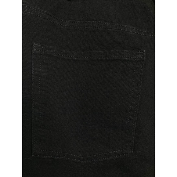 Old Navy Wow Wide Leg Jeans Womens 16 Short Black High Rise Stretch Goth Grunge - Picture 6 of 9